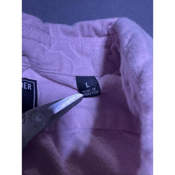 Todd Snyder Large Wool Cotton Blend Shirt Pink Casual Button Down - Picture 5 of 8